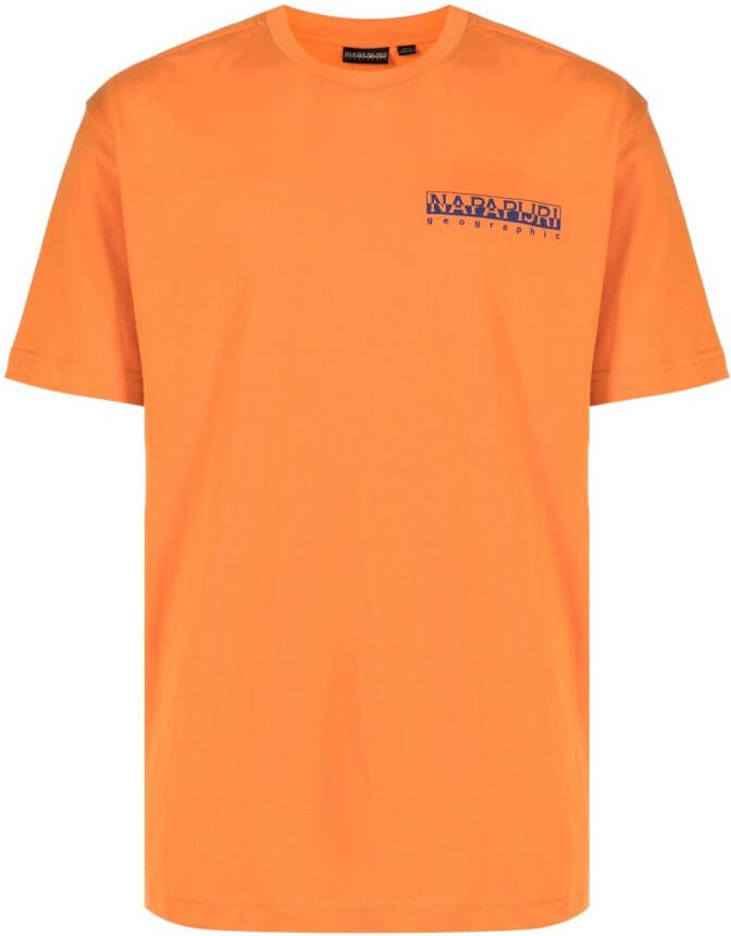 Napapijri T-shirt met ronde hals Oranje