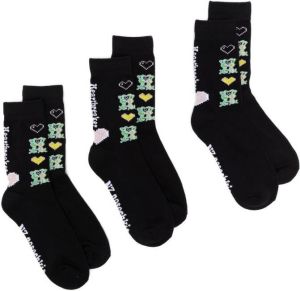 Natasha Zinko 3-pack sokken Zwart