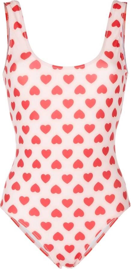 Natasha Zinko Badpak met print Rood