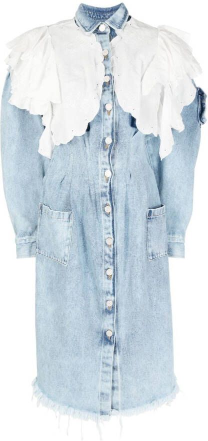 Natasha Zinko Blousejurk met ruches Blauw