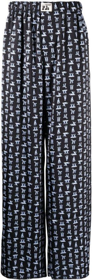 Natasha Zinko Broek met wijde pijpen Zwart