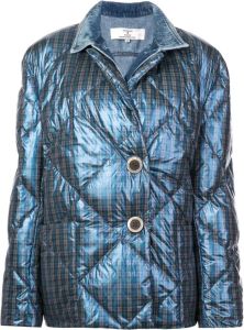 Natasha Zinko check padded jacket Blauw