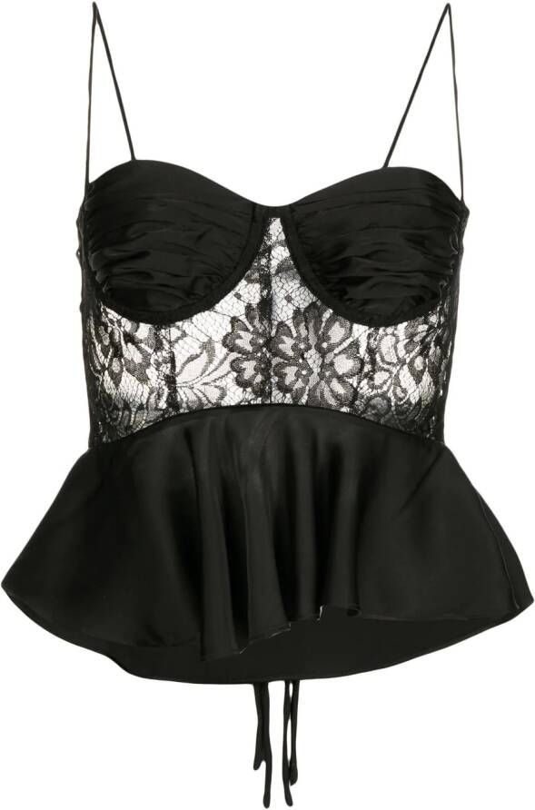 Natasha Zinko Hemd met kant Zwart