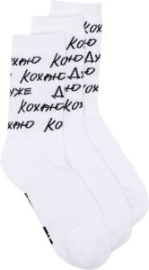 Natasha Zinko Intarsia sokken Wit