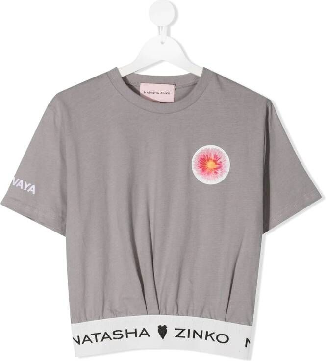 Natasha Zinko Kids Cropped T-shirt Grijs