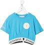 Natasha Zinko Kids T-shirt met bloe print Blauw - Thumbnail 1