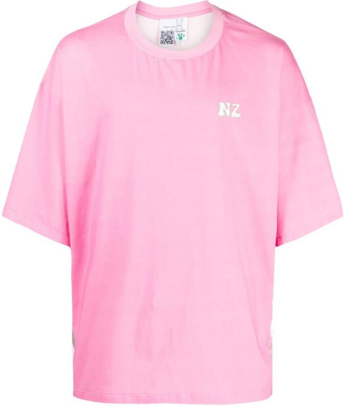 Natasha Zinko T-shirt met logoprint Roze