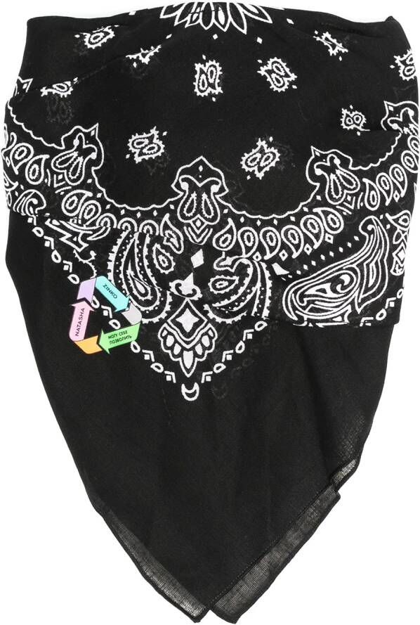 Natasha Zinko Mondkapje met print Zwart