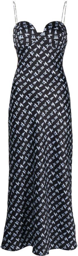 Natasha Zinko Onderjurk met konijnprint Zwart