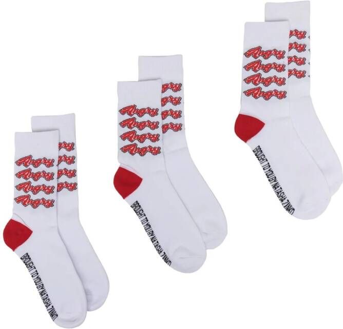 Natasha Zinko Set van drie paar sokken Wit