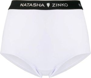 Natasha Zinko Slip met logo tailleband Wit