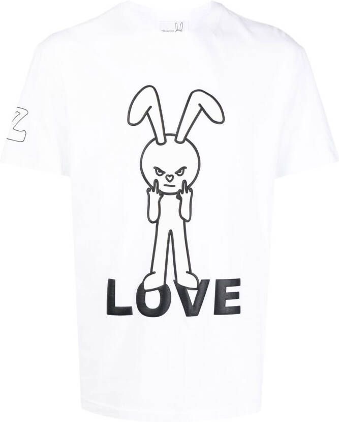 Natasha Zinko T-shirt met grafische print Wit