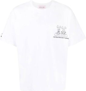Natasha Zinko T-shirt met konijnprint Wit