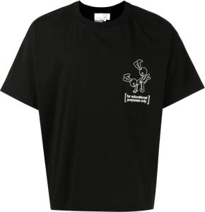 Natasha Zinko T-shirt met konijnprint Zwart