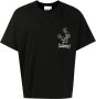 Natasha Zinko T-shirt met konijnprint Zwart - Thumbnail 1