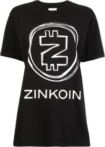 Natasha Zinko T-shirt met logoprint Zwart