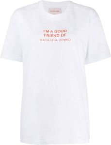 Natasha Zinko T-shirt met print Wit