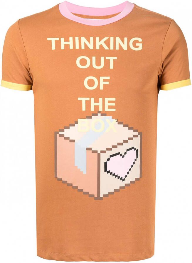 Natasha Zinko T-shirt met tekst Oranje