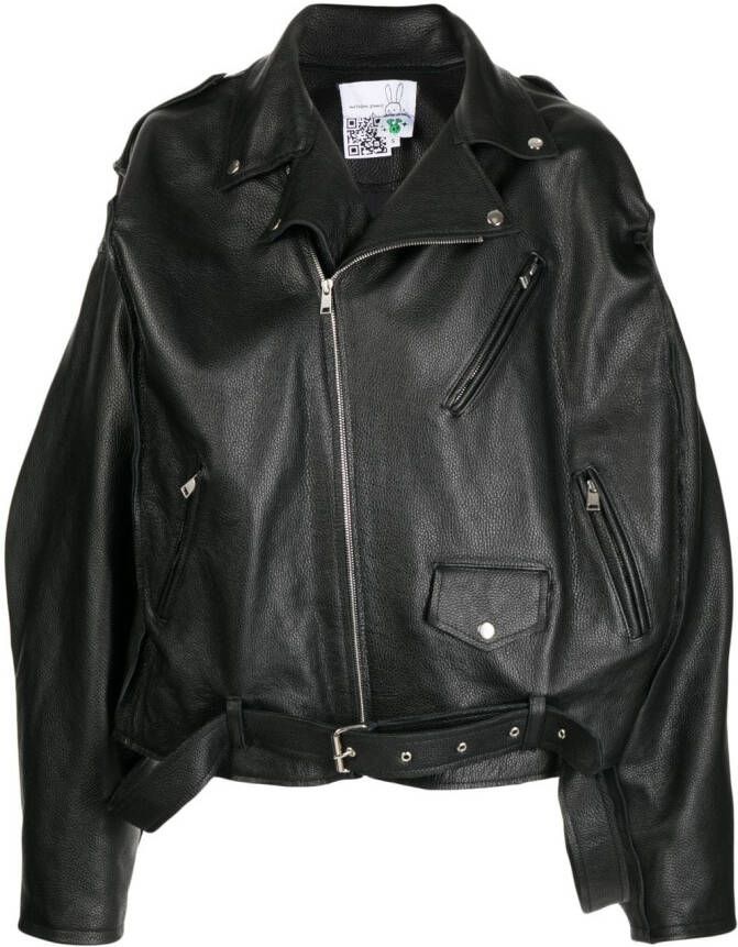 Natasha Zinko Leren jack Zwart