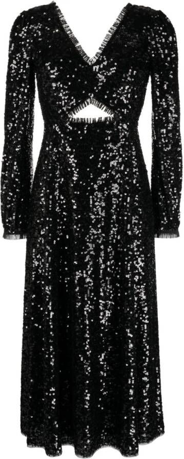 Needle & Thread Elara midi-jurk verfraaid met pailletten Zwart