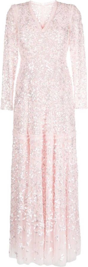Needle & Thread Jurk verfraaid met pailletten Roze