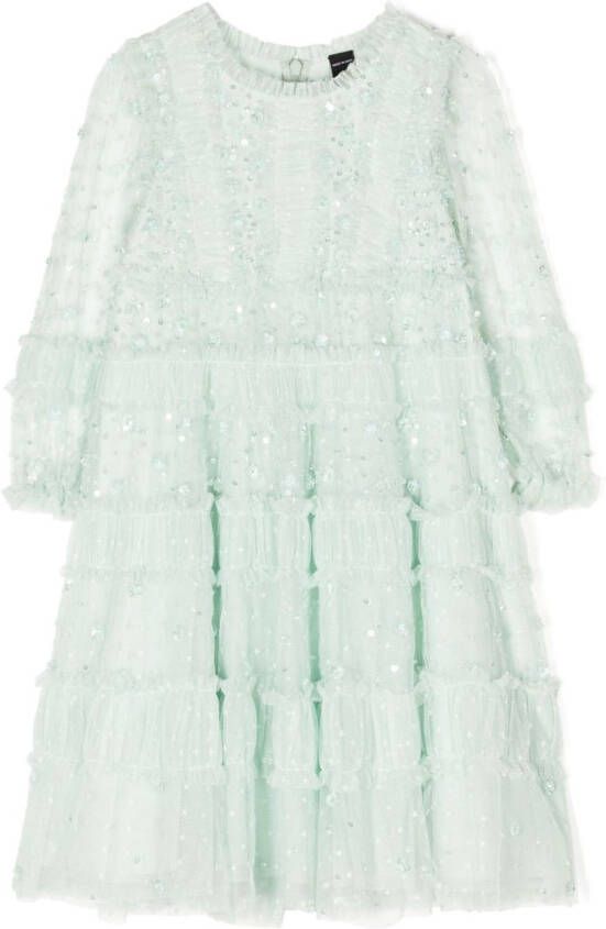 NEEDLE & THREAD KIDS Jurk met lange mouwen Groen