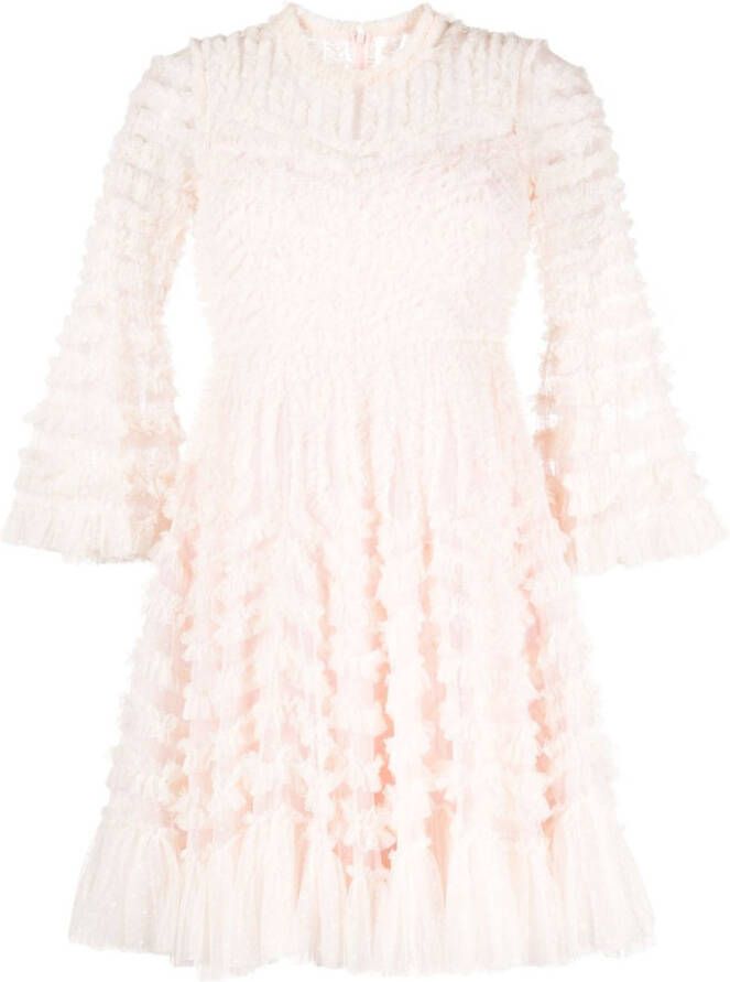 Needle & Thread La Vie En Rose mini-jurk met ruche Roze
