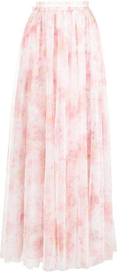 Needle & Thread Maxi-rok met bloemenprint Roze