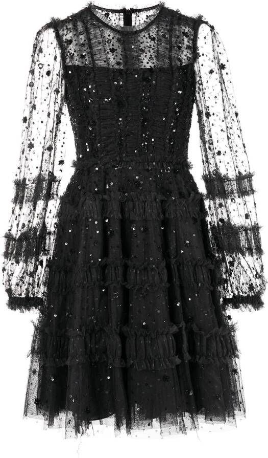 Needle & Thread Mini-jurk Zwart