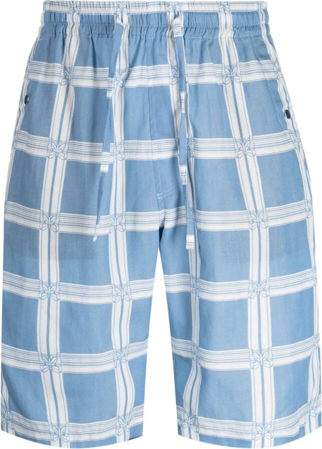Needles Bermuda shorts met print Blauw