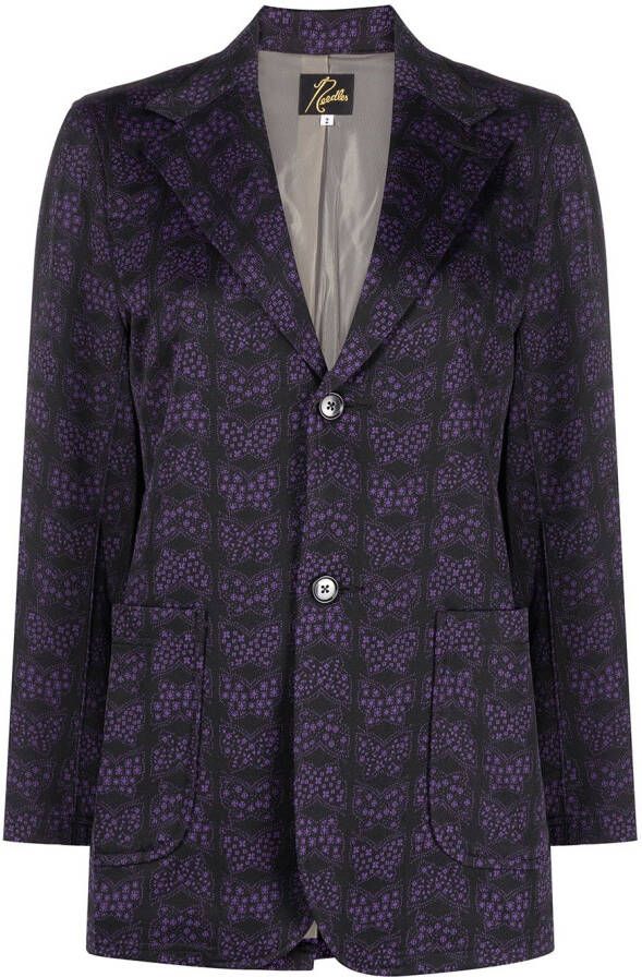 Needles Blazer met enkele rij knopen Paars