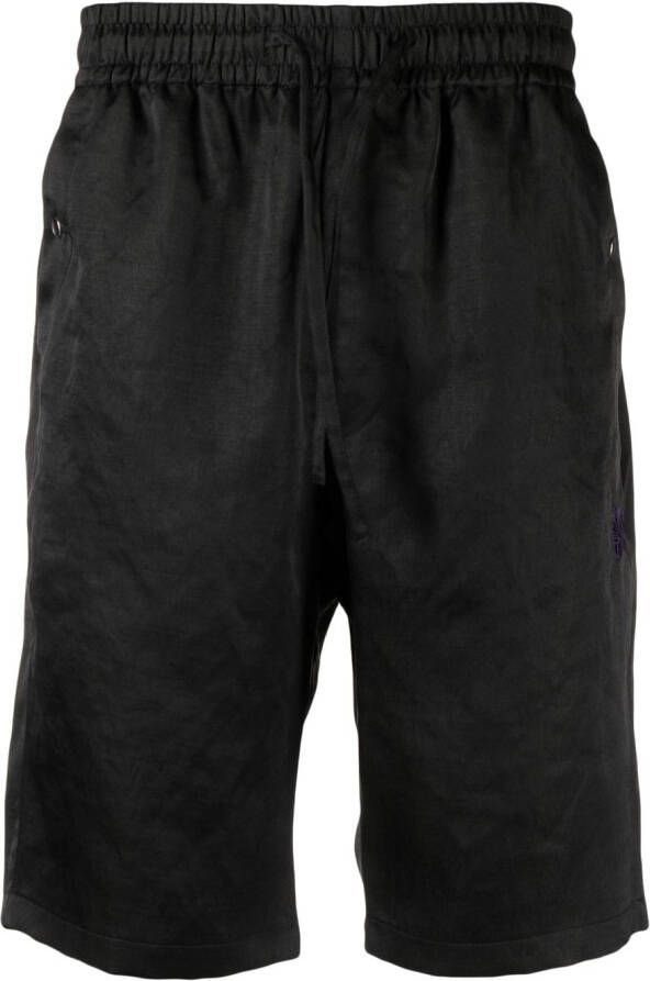 Needles Trainingsshorts met trekkoordtaille Zwart