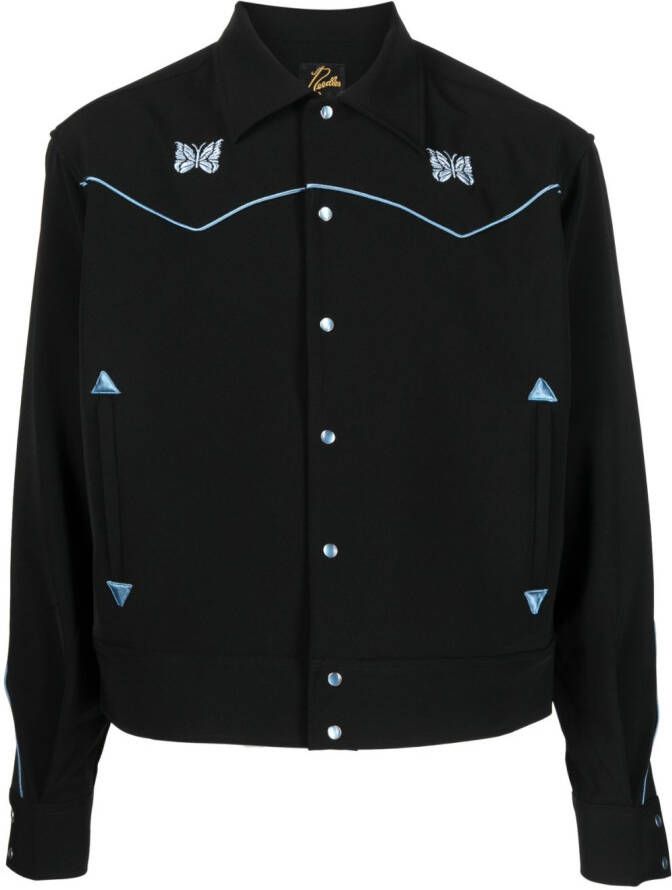 Needles Shirtjack met borduurwerk Zwart