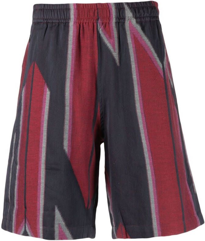 Needles Bermuda shorts met print Rood