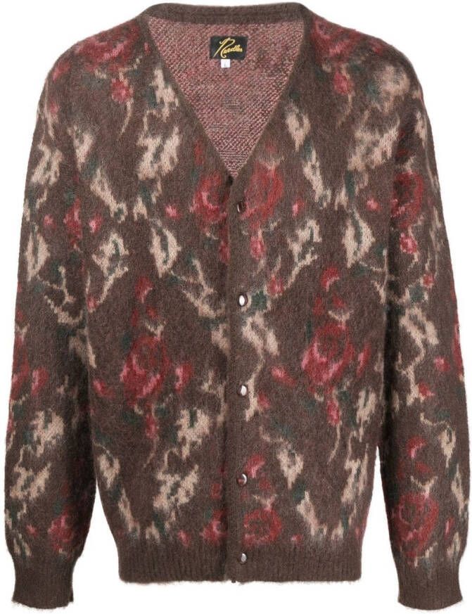 Needles Vest met grafische print Bruin