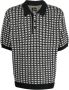 Needles Poloshirt met pied-de-poule print Zwart - Thumbnail 1