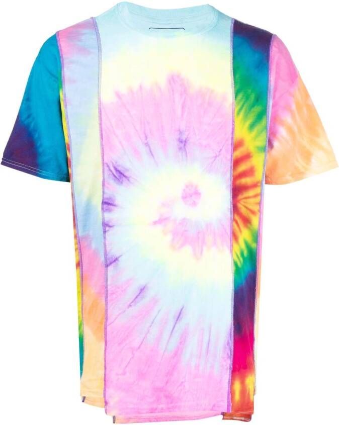 Needles T-shirt met patchwork Blauw