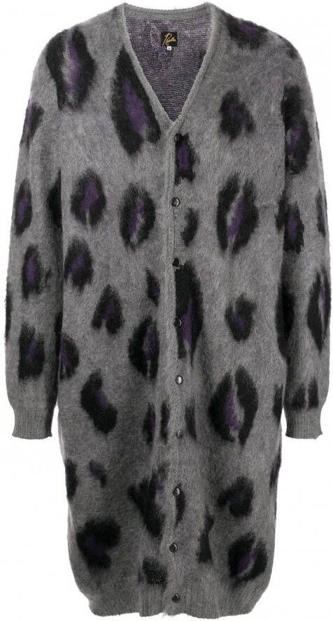 Needles Vest met luipaardprint Grijs