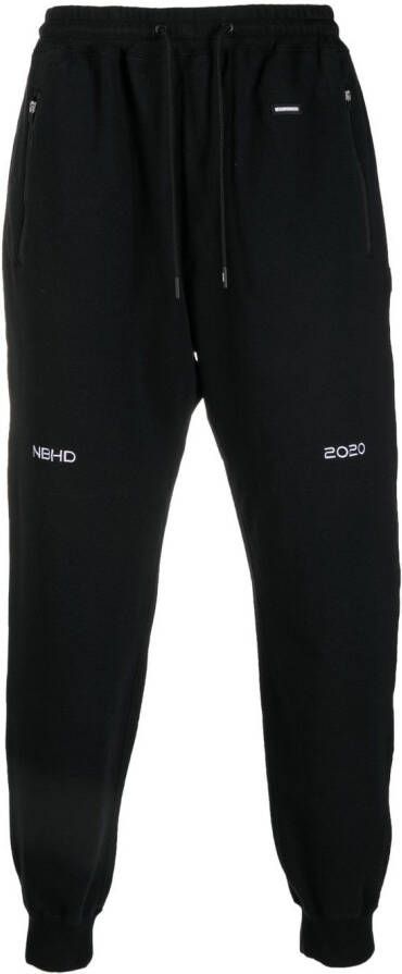 Neighborhood Trainingsbroek met geborduurd logo Zwart