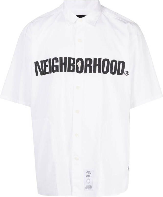 Neighborhood Overhemd met logoprint Wit