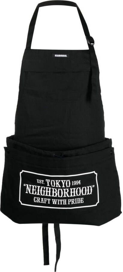 Neighborhood Schort met logoprint Zwart