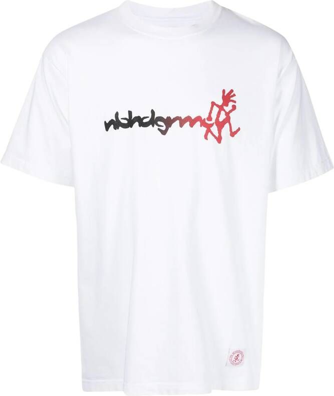 Neighborhood T-shirt met logoprint Wit