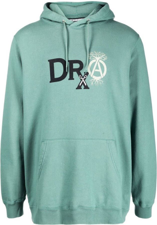 Neighborhood x DRXSRL hoodie met logoprint Groen