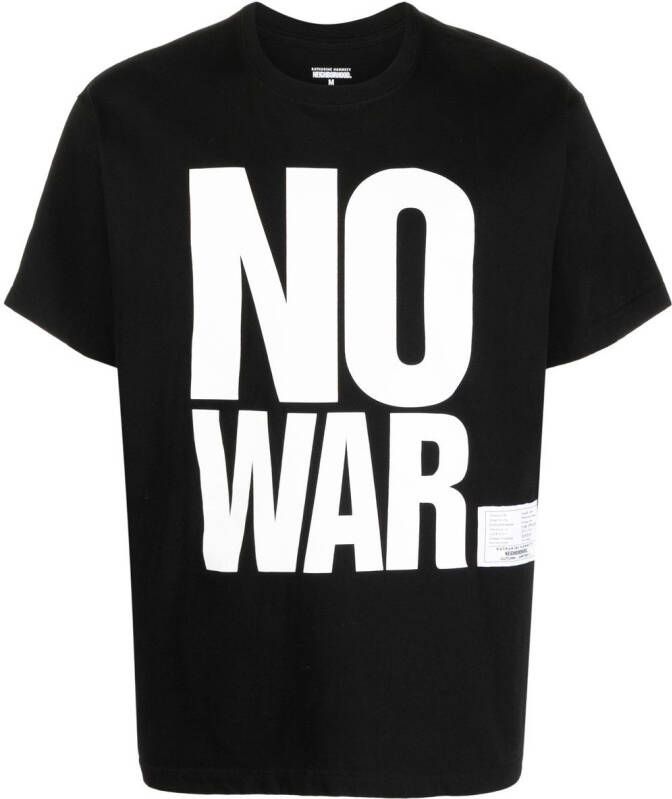 Neighborhood x Katharine Hamnett T-shirt met tekst Zwart