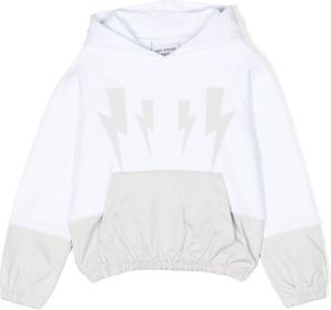 Neil Barrett Kids Hoodie met print Blauw