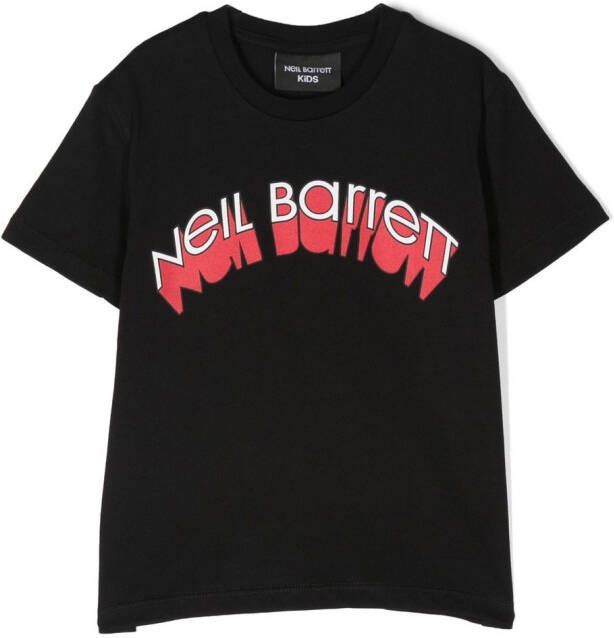Neil Barrett Kids T-shirt met logoprint Zwart