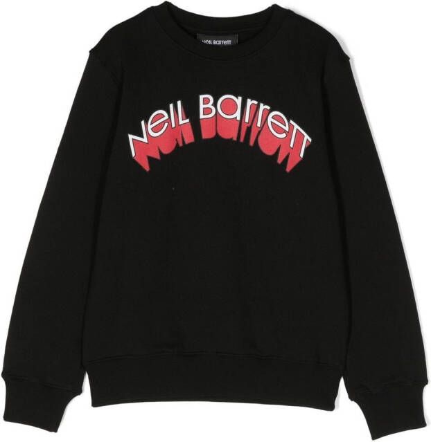 Neil Barrett Kids Sweater met logoprint Zwart