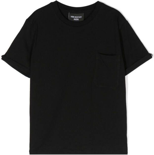 Neil Barrett Kids T-shirt met opgestikte zak Zwart