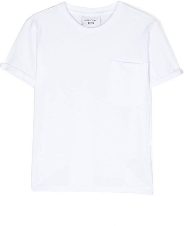 Neil Barrett Kids T-shirt met opgestikte zak Wit