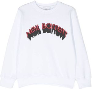 Neil Barrett Kids Sweater met logoprint Wit